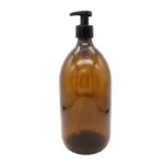 Botella Vidrio Ámbar 1L