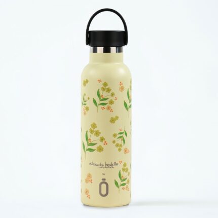 botella termo de acero inoxidable estampada